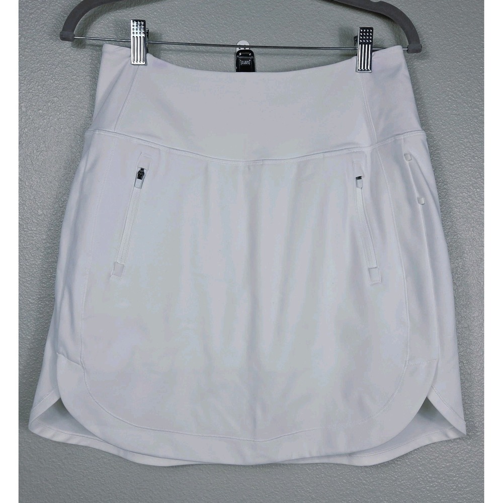 Athleta Fairway Golf Skort 18" White Athletic Tennis Skirt Size Small